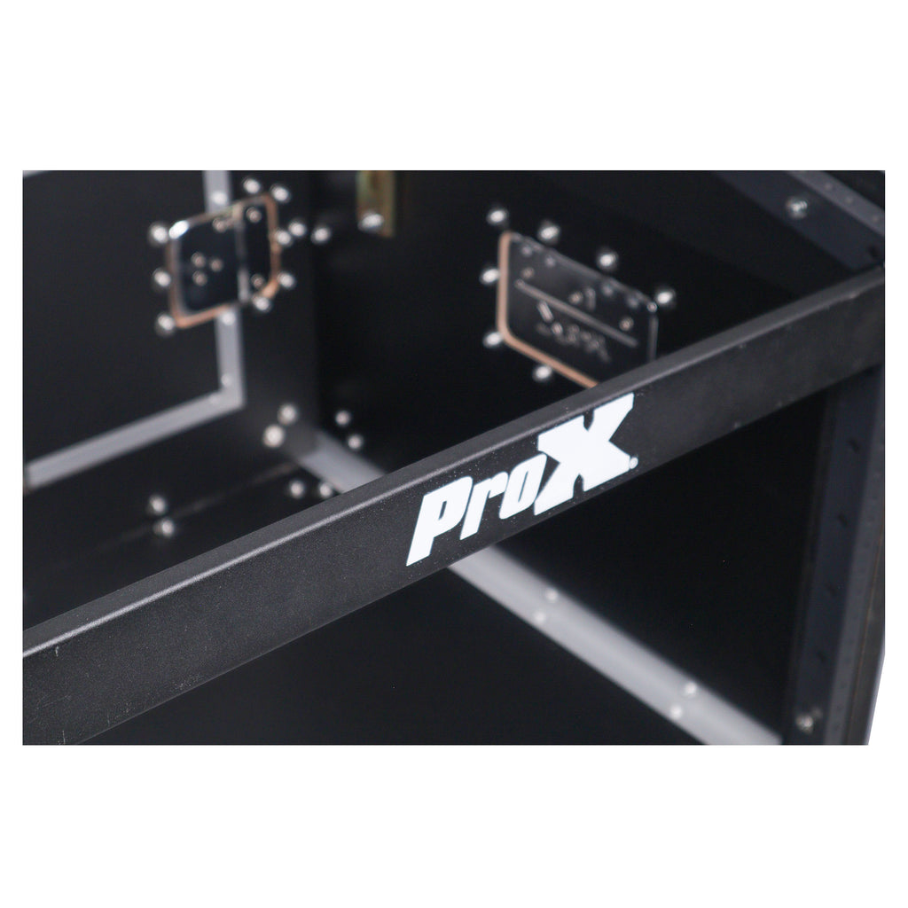 8U Vertical Rack Mount Flight Case with 10U Top for Mixer Combo Amp Rack with Laptop Shelf