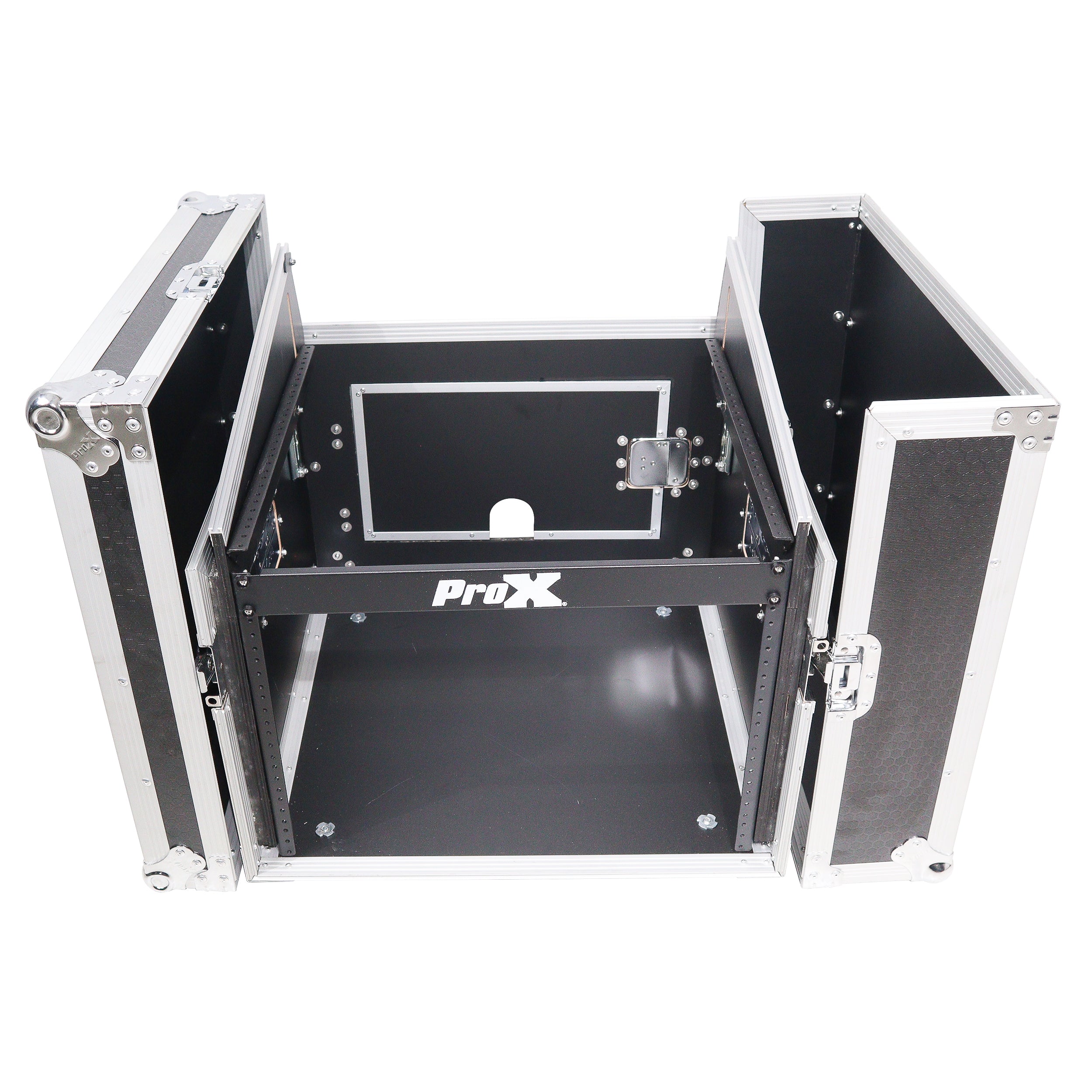8U Vertical Rack Mount Flight Case with 10U Top for Mixer Combo Amp Rack