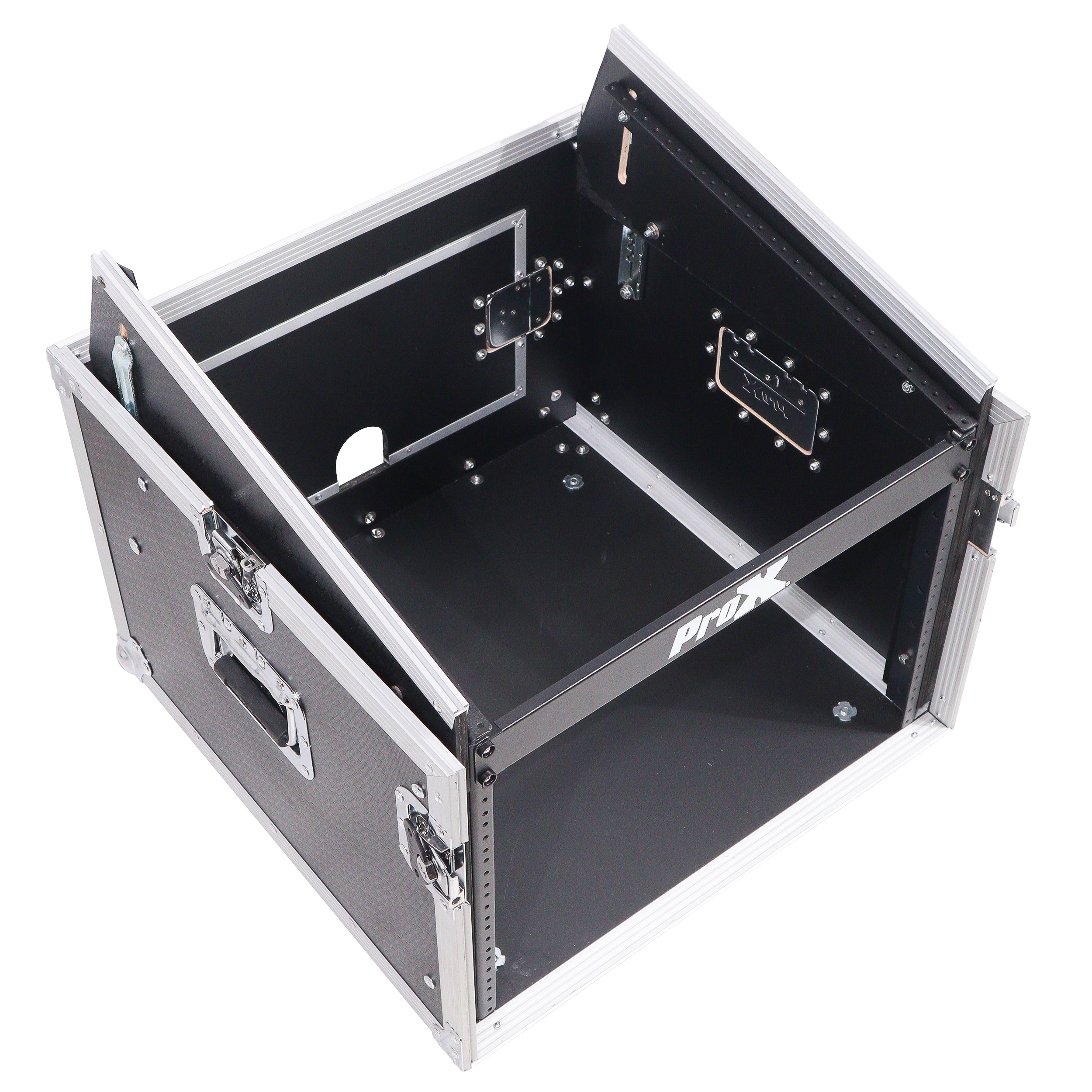 8U Vertical Rack Mount Flight Case with 10U Top for Mixer Combo Amp Rack