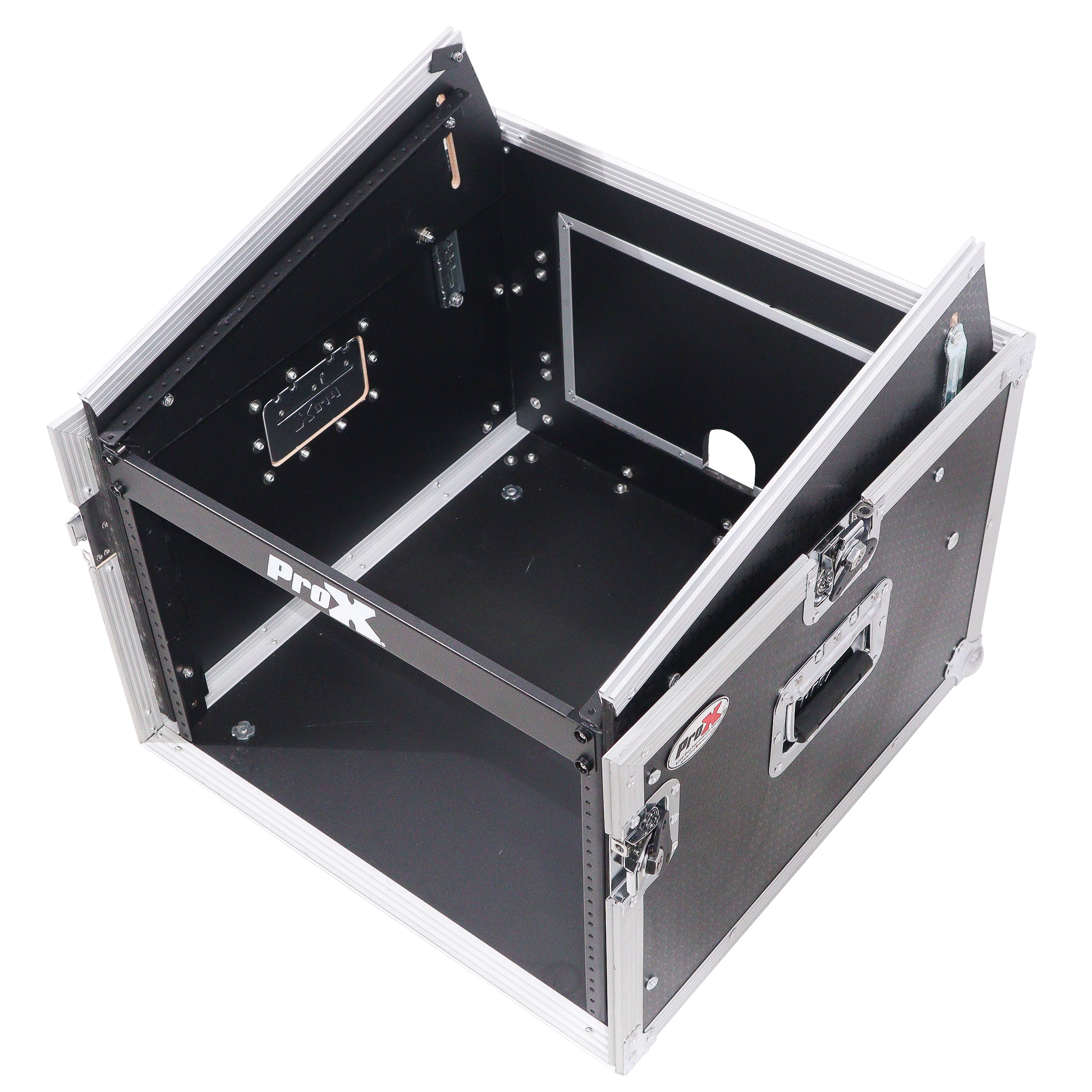 8U Vertical Rack Mount Flight Case with 10U Top for Mixer Combo Amp Rack