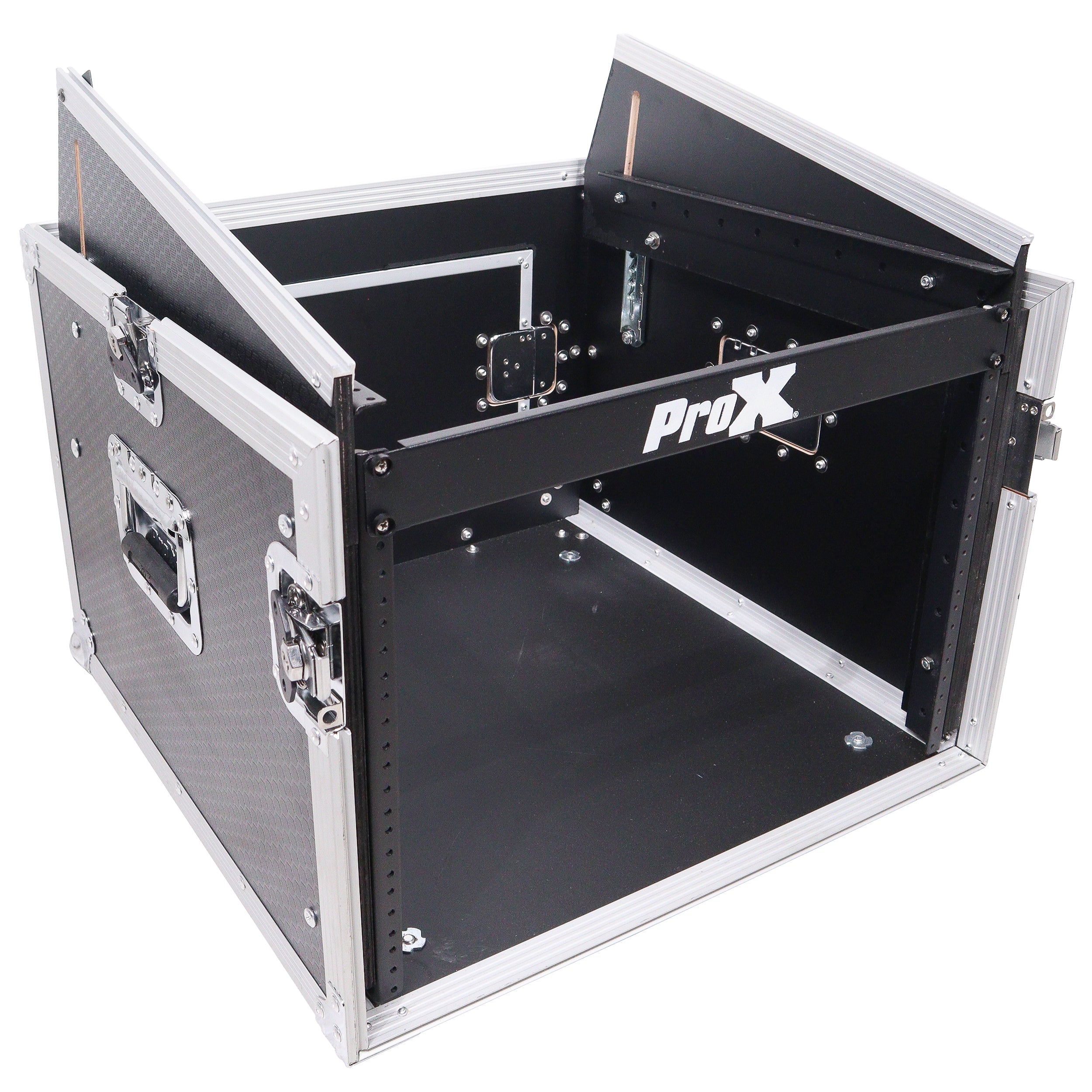 8U Vertical Rack Mount Flight Case with 10U Top for Mixer Combo Amp Rack