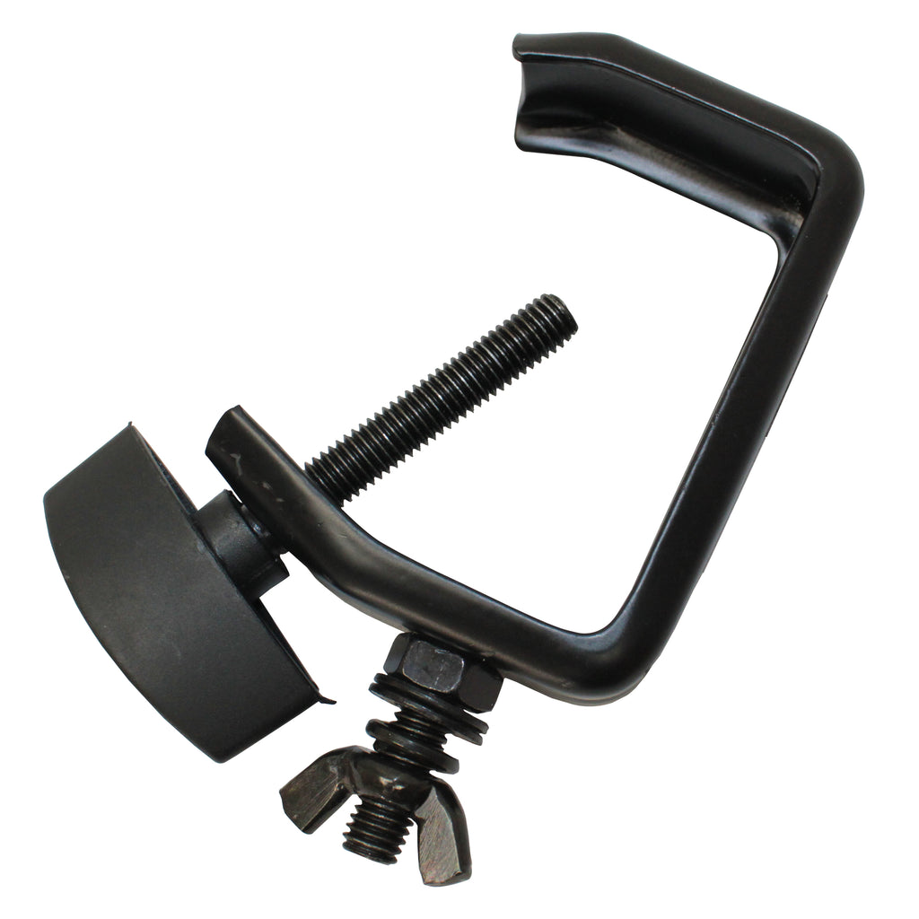 100PCS Light Duty Aluminum C Style M10 Clamp with Flat Thumbscrew for 2" Truss Tube Capacity 45 lbs Black Finish