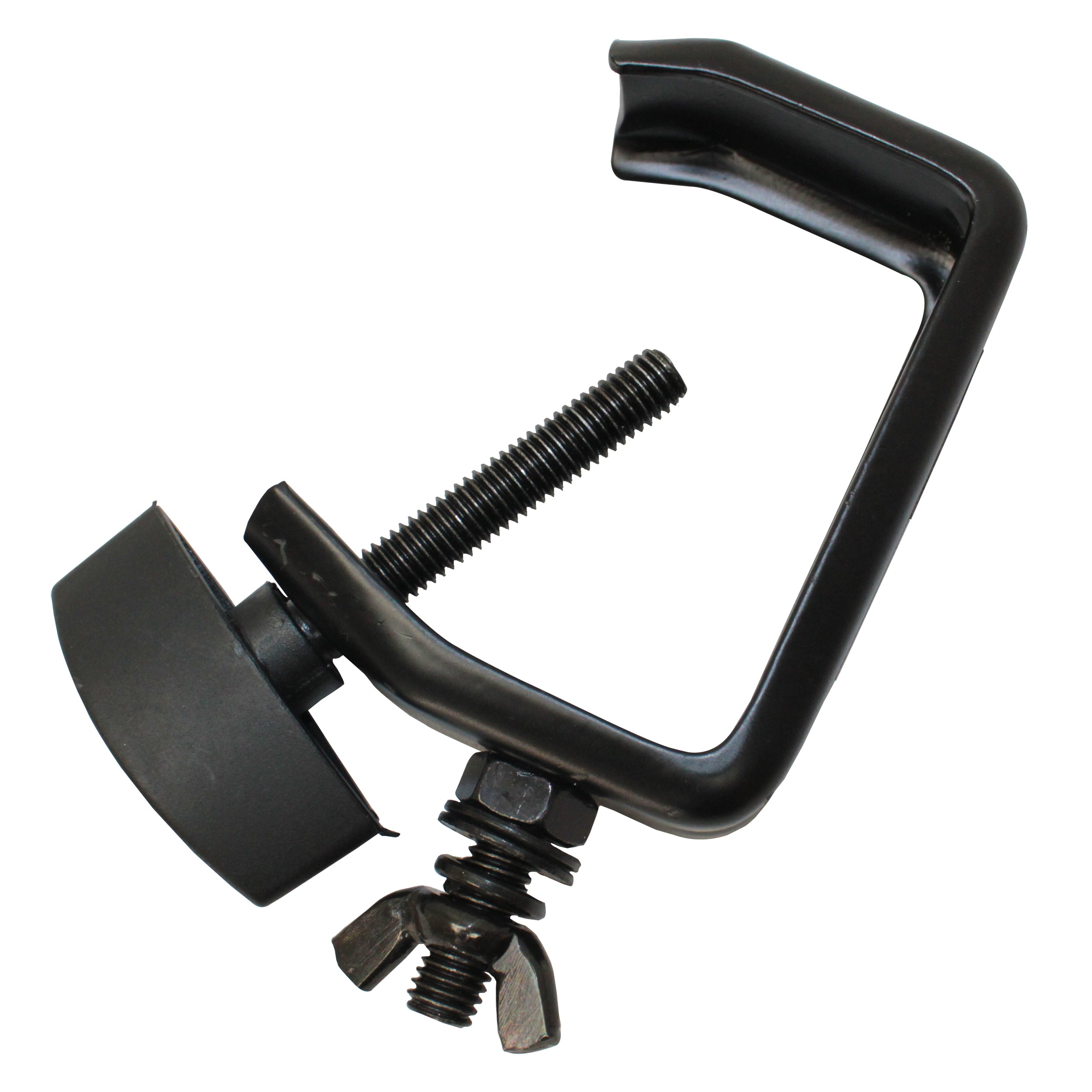 100PCS Light Duty Aluminum C Style M10 Clamp with Flat Thumbscrew for 2" Truss Tube Capacity 45 lbs Black Finish