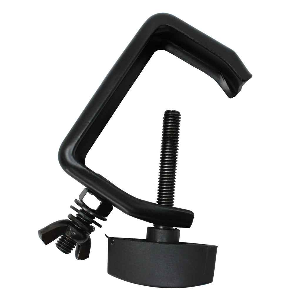 100PCS Light Duty Aluminum C Style M10 Clamp with Flat Thumbscrew for 2" Truss Tube Capacity 45 lbs Black Finish
