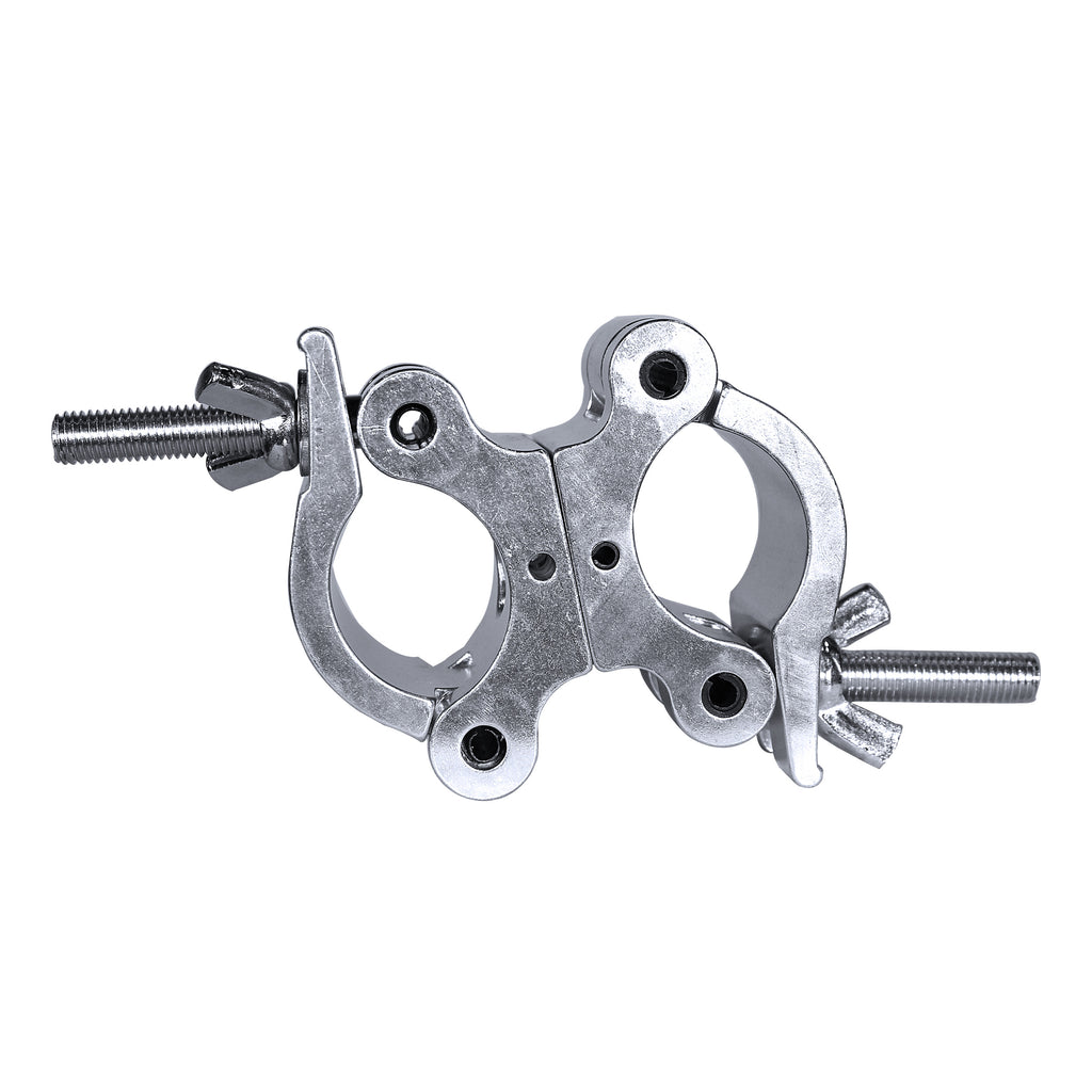 12PCS Aluminum Pro O-Style M10 Dual Clamp with Big Wing Knob for 2" Truss Tube Capacity 1102 lbs.
