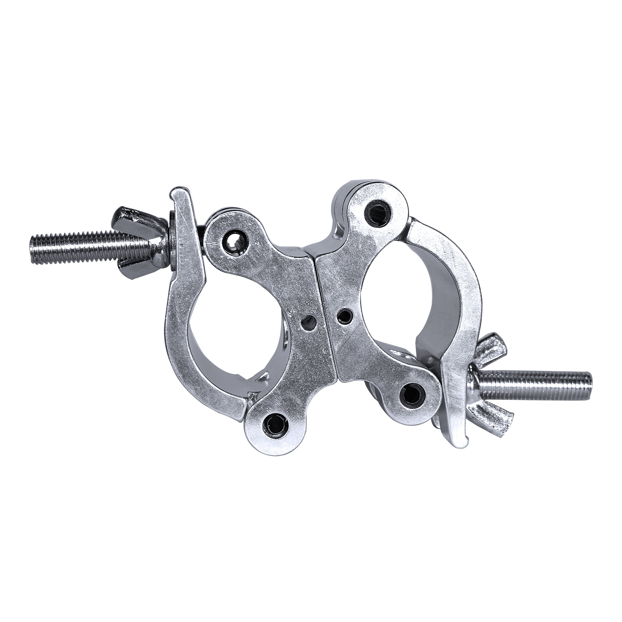 Aluminum Pro O-Style M10 Dual Clamp with Big Wing Knob for 2" Truss Tube Capacity 1102 lbs.