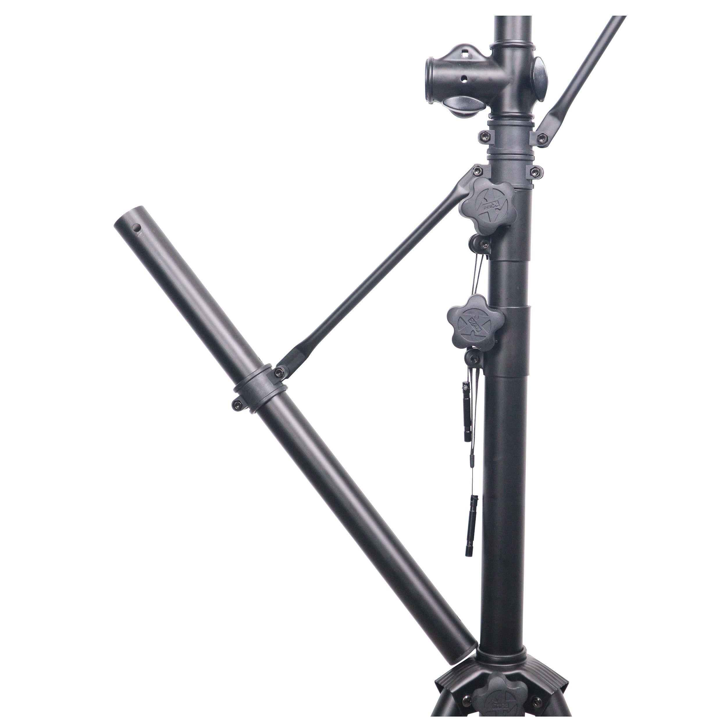 Height Adjustable DJ Lighting Stand with (2) Side Bars – adjusts up to 12 Ft Height
