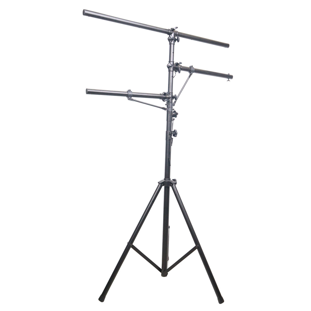 Height Adjustable DJ Lighting Stand with (2) Side Bars – adjusts up to 12 Ft Height