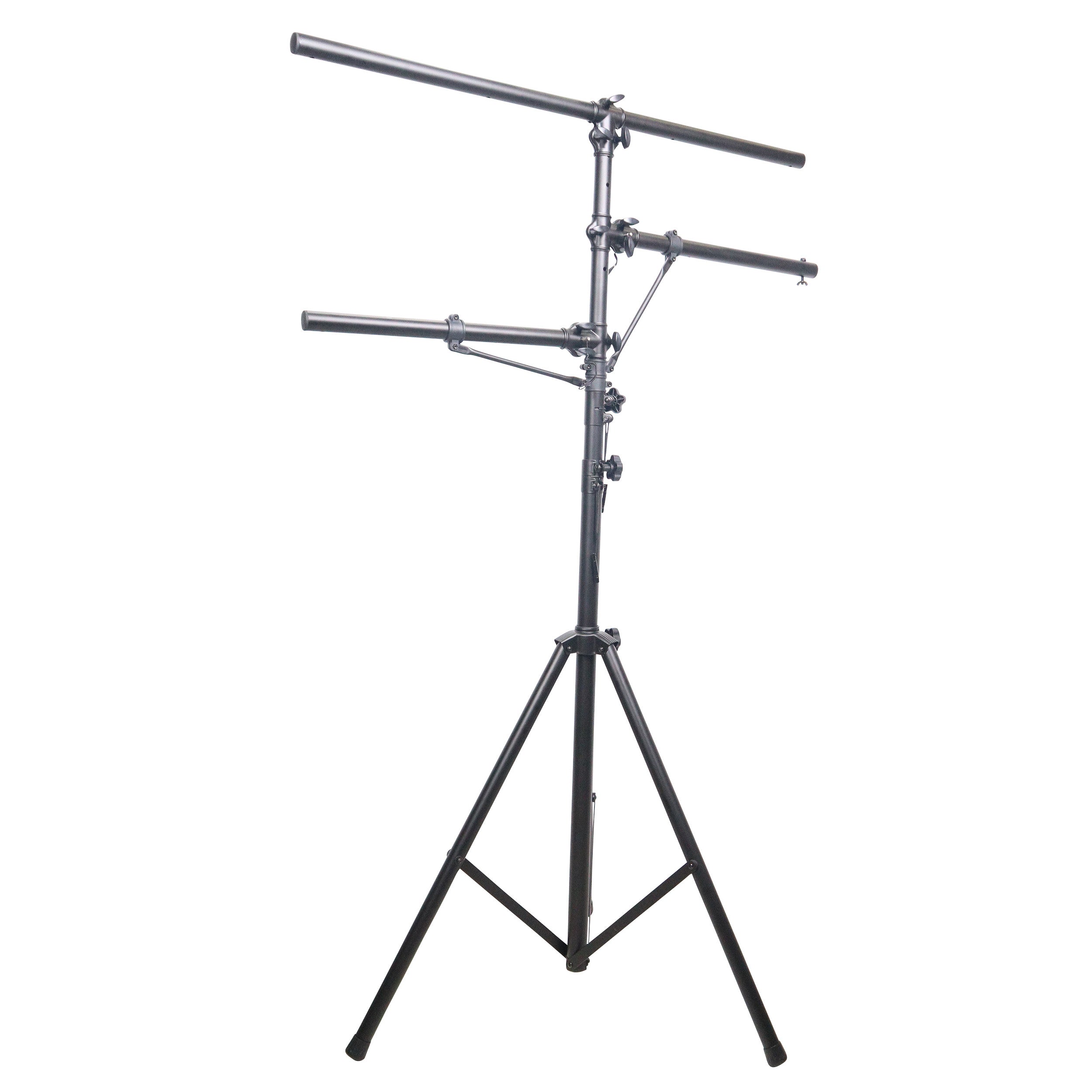 Height Adjustable DJ Lighting Stand with (2) Side Bars – adjusts up to 12 Ft Height