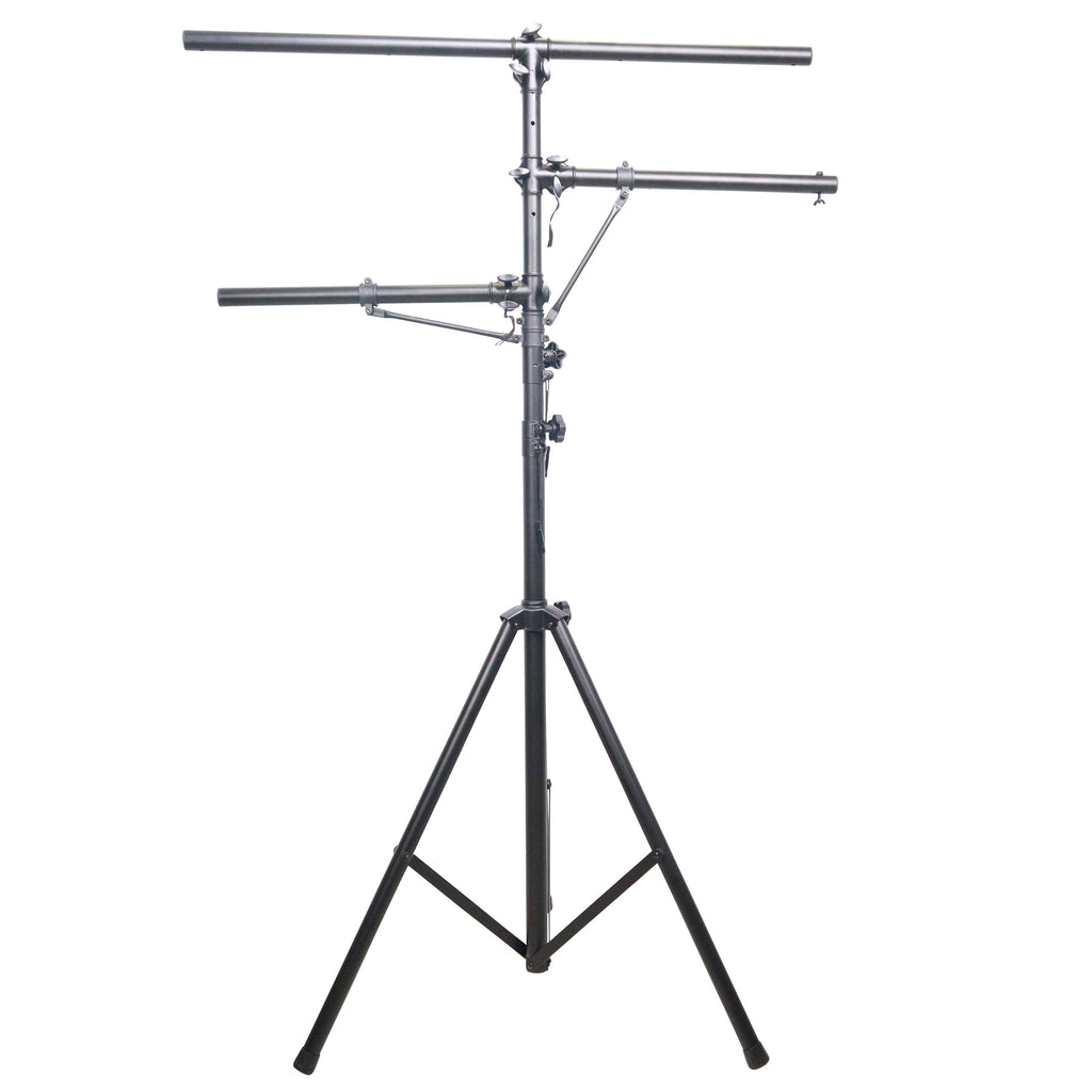 Height Adjustable DJ Lighting Stand with (2) Side Bars – adjusts up to 12 Ft Height