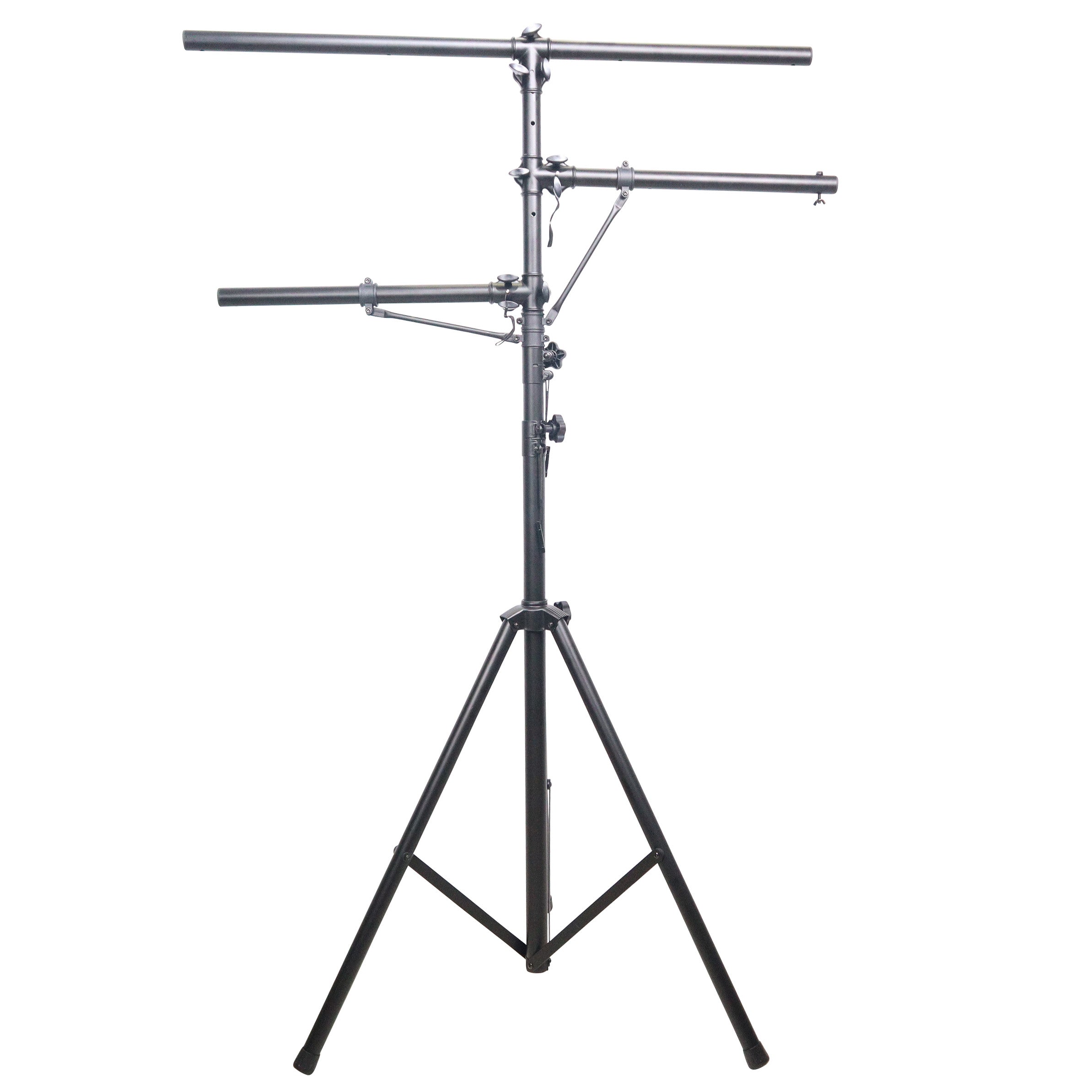 Height Adjustable DJ Lighting Stand with (2) Side Bars – adjusts up to 12 Ft Height