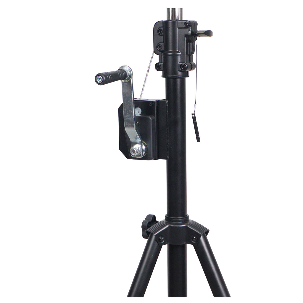 Set of (2) 8.5 Ft Crank Stands with T-Bars Supports Triangle Truss Segments for Stage and DJ Lighting