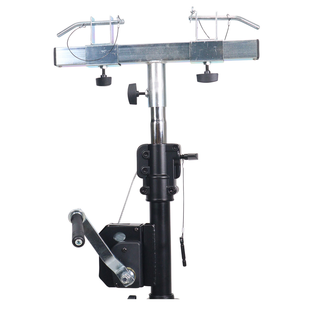 Set of (2) 8.5 Ft Crank Stands with T-Bars Supports Triangle Truss Segments for Stage and DJ Lighting