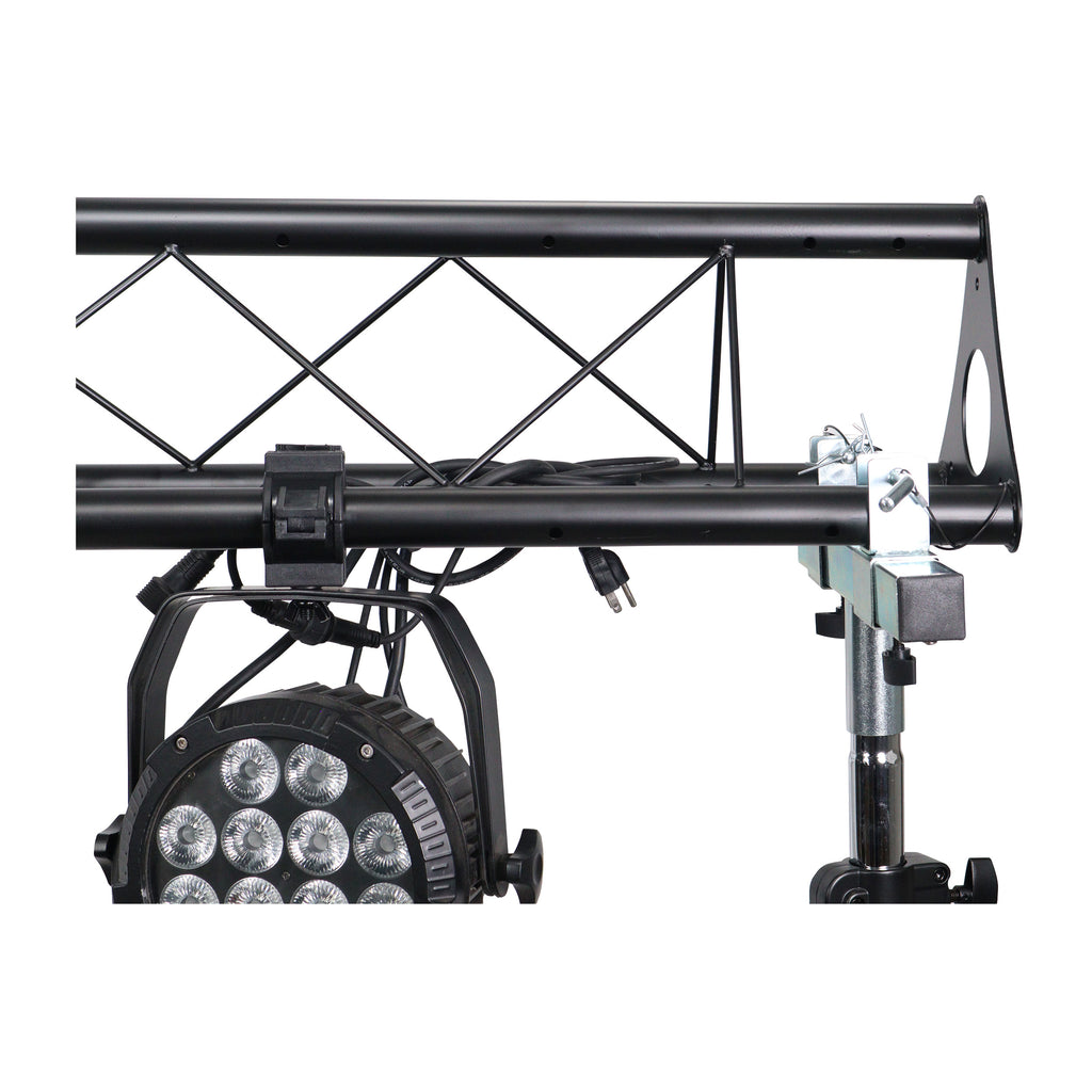 10-Feet Height Adjustable Portable Crank Lighting Stand System with included 2x T-Bars Triangle Truss for 5ft 10ft 15ft Width