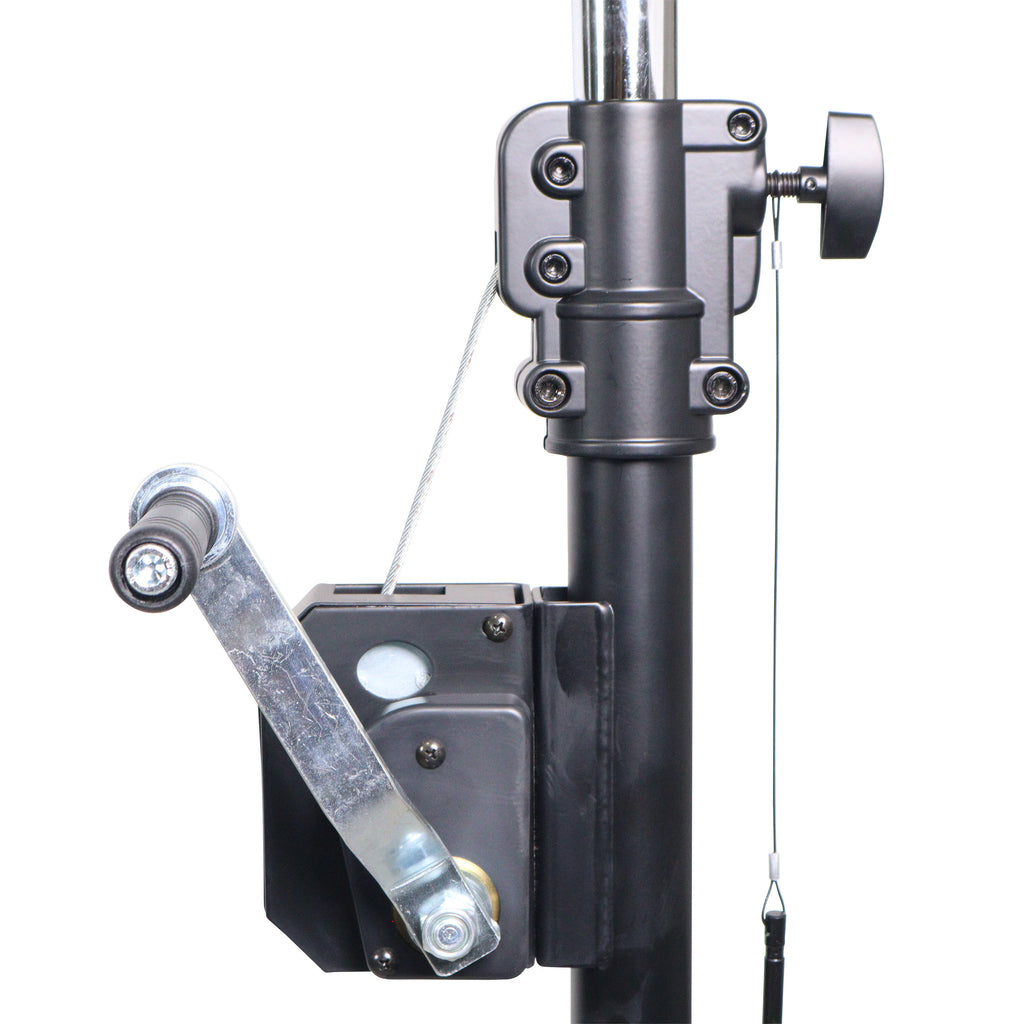 10-Feet Height Adjustable Portable Crank Lighting Stand System with included 2x T-Bars Triangle Truss for 5ft 10ft 15ft Width