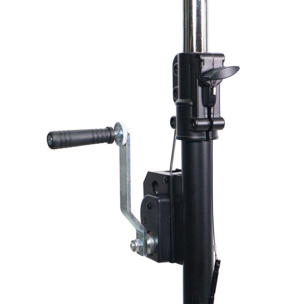 10-Feet Height Adjustable Portable Crank Lighting Stand System with included 2x T-Bars Triangle Truss for 5ft 10ft 15ft Width