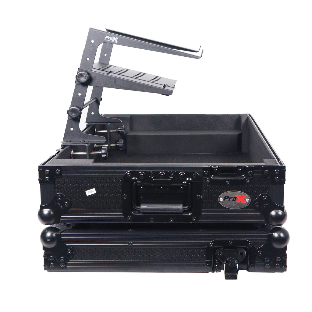5PCS Universal Portable Desktop Laptop Stand with 2nd Tier Shelf and Mounting Clamps for DJ Cases