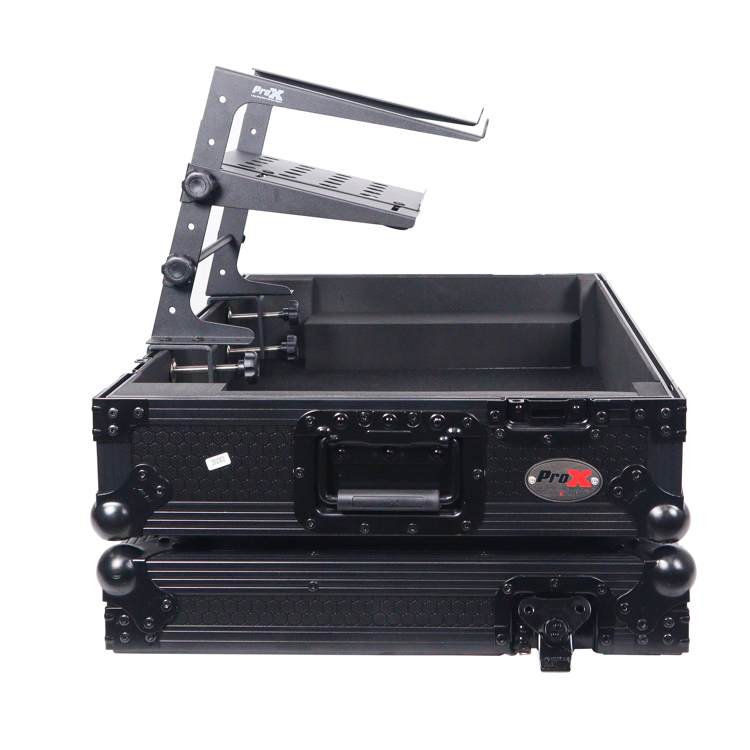 5PCS Universal Portable Desktop Laptop Stand with 2nd Tier Shelf and Mounting Clamps for DJ Cases