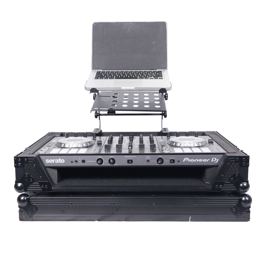 5PCS Universal Portable Desktop Laptop Stand with 2nd Tier Shelf and Mounting Clamps for DJ Cases