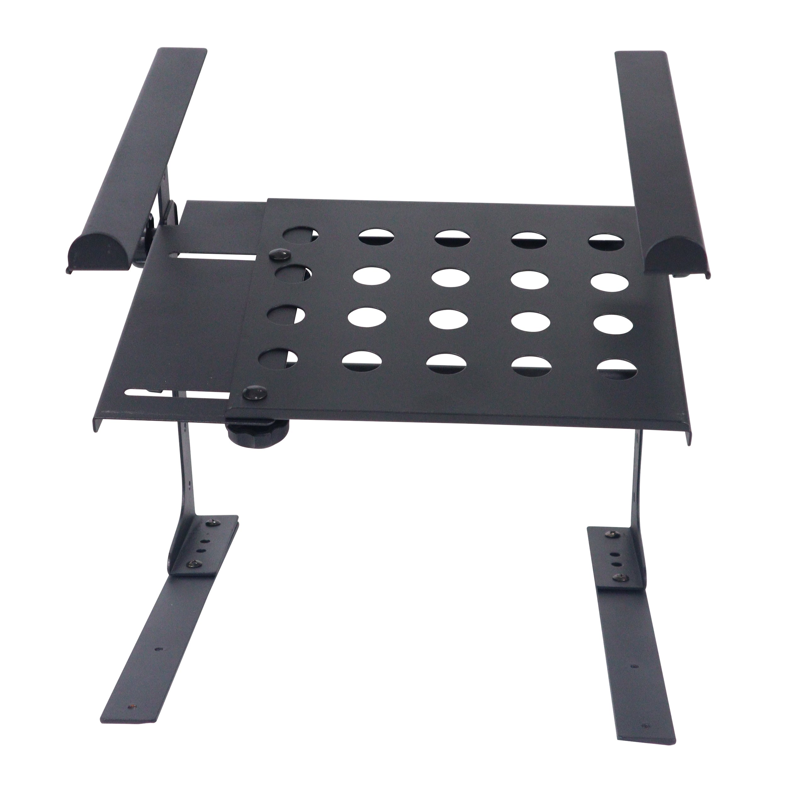 5PCS Universal Portable Desktop Laptop Stand with 2nd Tier Shelf and Mounting Clamps for DJ Cases