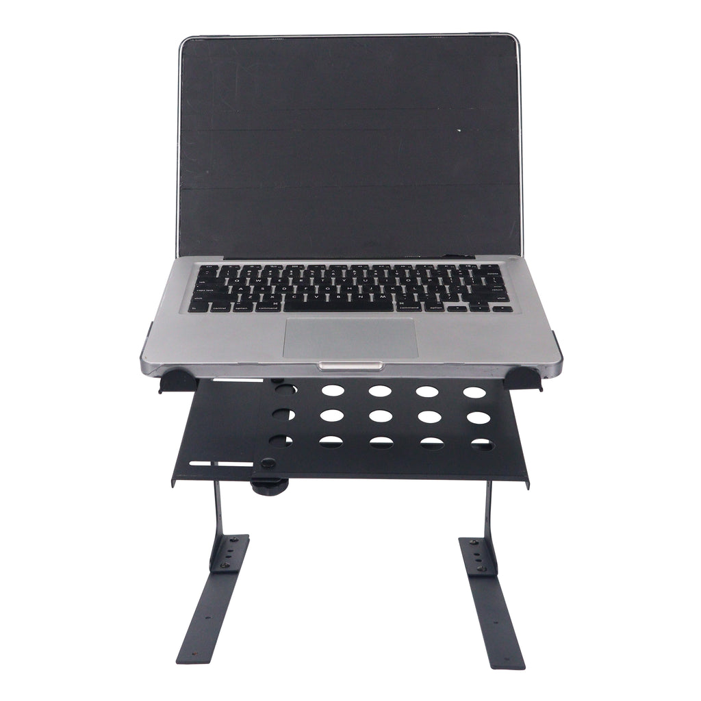 5PCS Universal Portable Desktop Laptop Stand with 2nd Tier Shelf and Mounting Clamps for DJ Cases
