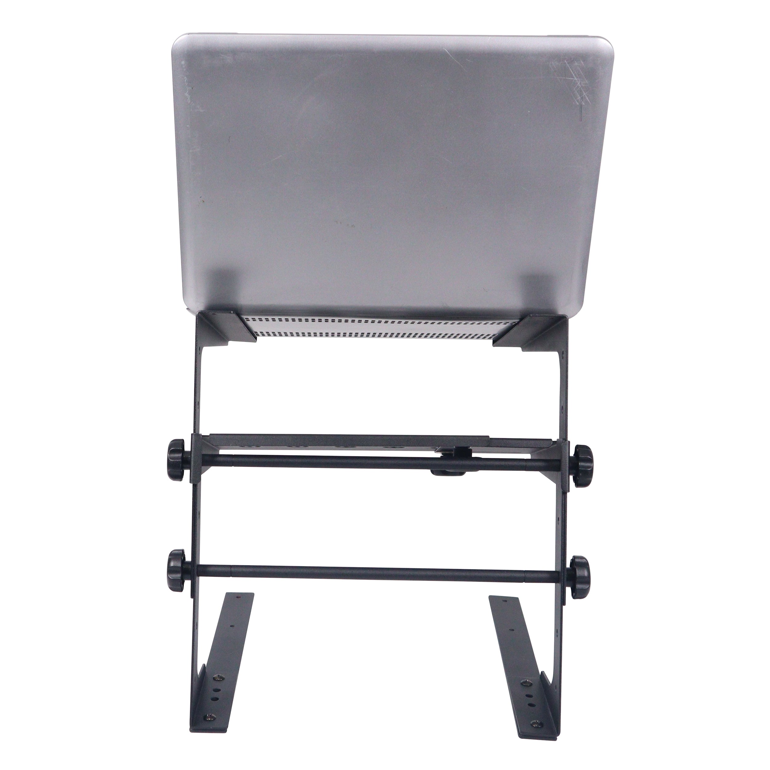 5PCS Universal Portable Desktop Laptop Stand with 2nd Tier Shelf and Mounting Clamps for DJ Cases