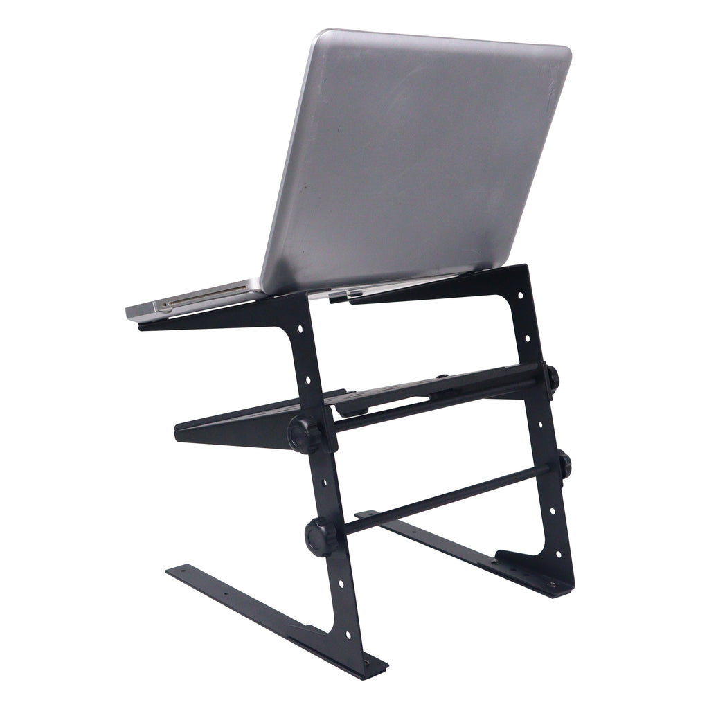 5PCS Universal Portable Desktop Laptop Stand with 2nd Tier Shelf and Mounting Clamps for DJ Cases