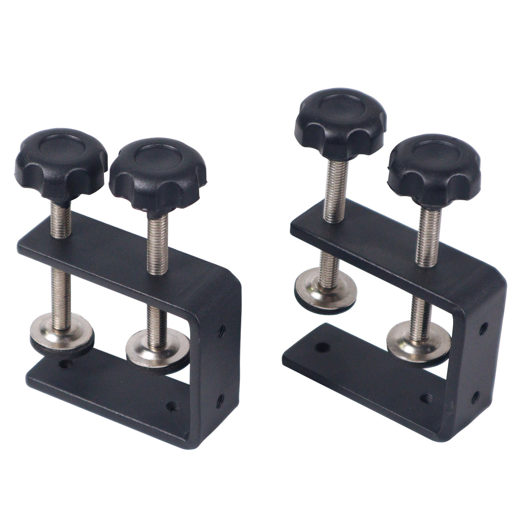 5PCS Universal Portable Desktop Laptop Stand with 2nd Tier Shelf and Mounting Clamps for DJ Cases