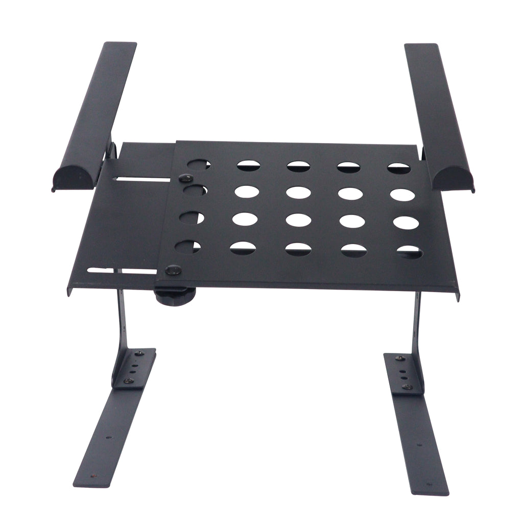 5PCS Universal Portable Desktop Laptop Stand with 2nd Tier Shelf and Mounting Clamps for DJ Cases