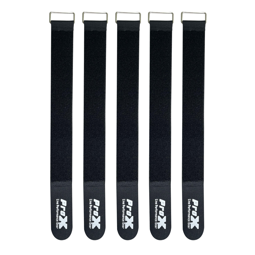 Pack of 5 Reusable 20" x 2" Cable Tie Strap with Velcro Hook and Adjustable Loop Fastener Cable Management