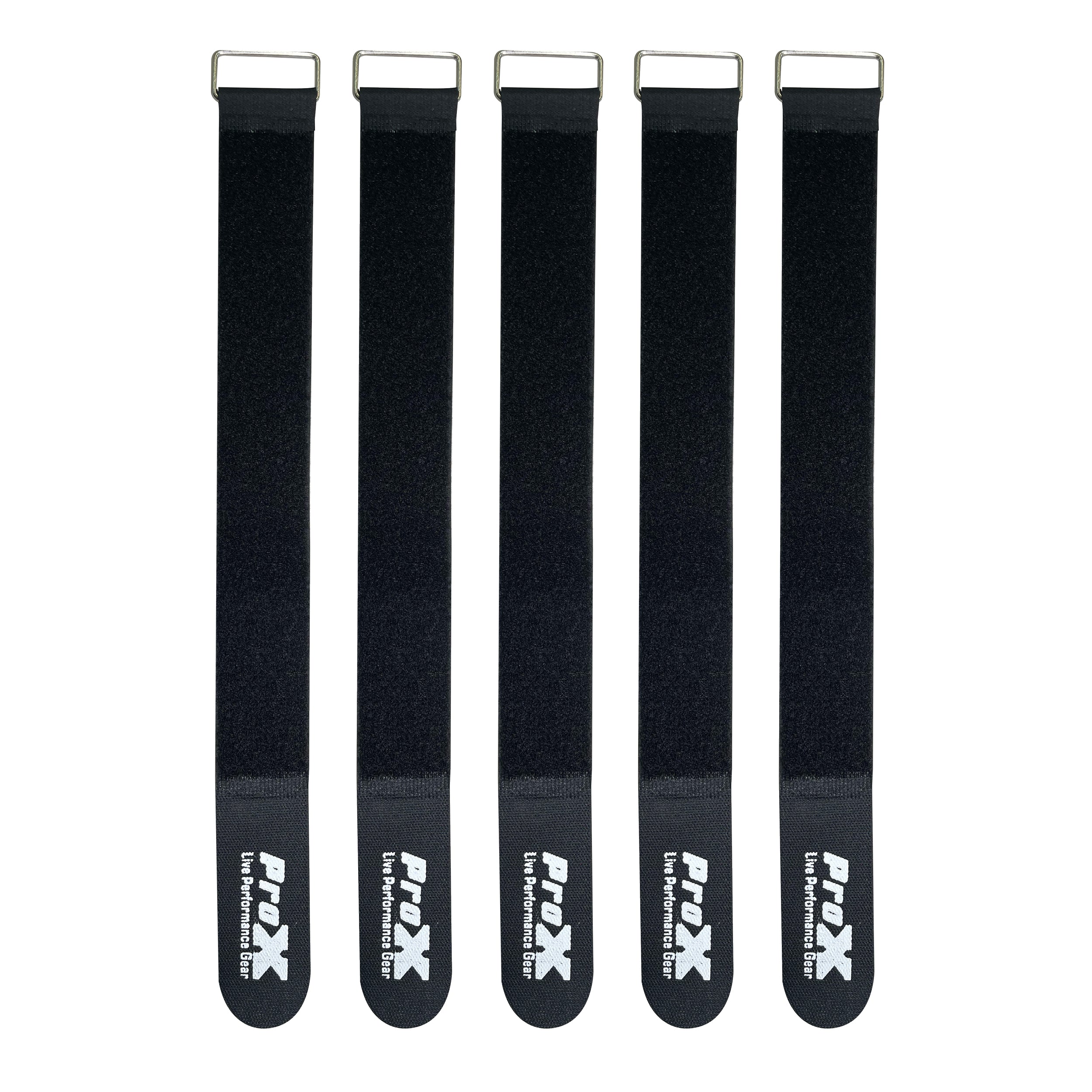 Pack of 5 Reusable 20" x 2" Cable Tie Strap with Velcro Hook and Adjustable Loop Fastener Cable Management