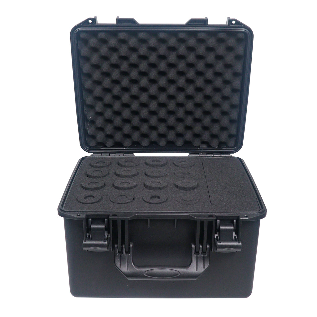 UltronX Plastic Water Tight Molded Travel Case Stores up to (16) Wireless and Wired Microphones