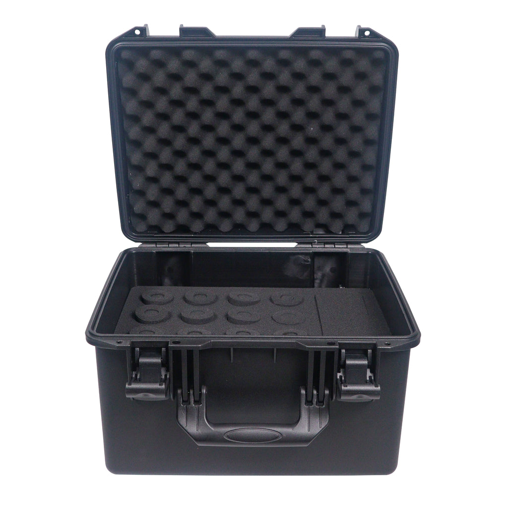 UltronX Plastic Water Tight Molded Travel Case Stores up to (16) Wireless and Wired Microphones