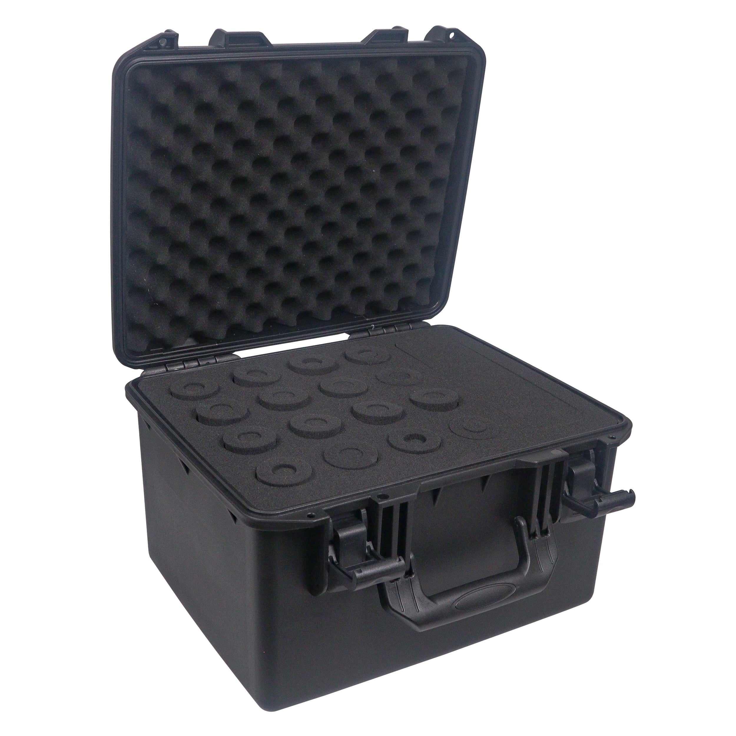 UltronX Plastic Water Tight Molded Travel Case Stores up to (16) Wireless and Wired Microphones