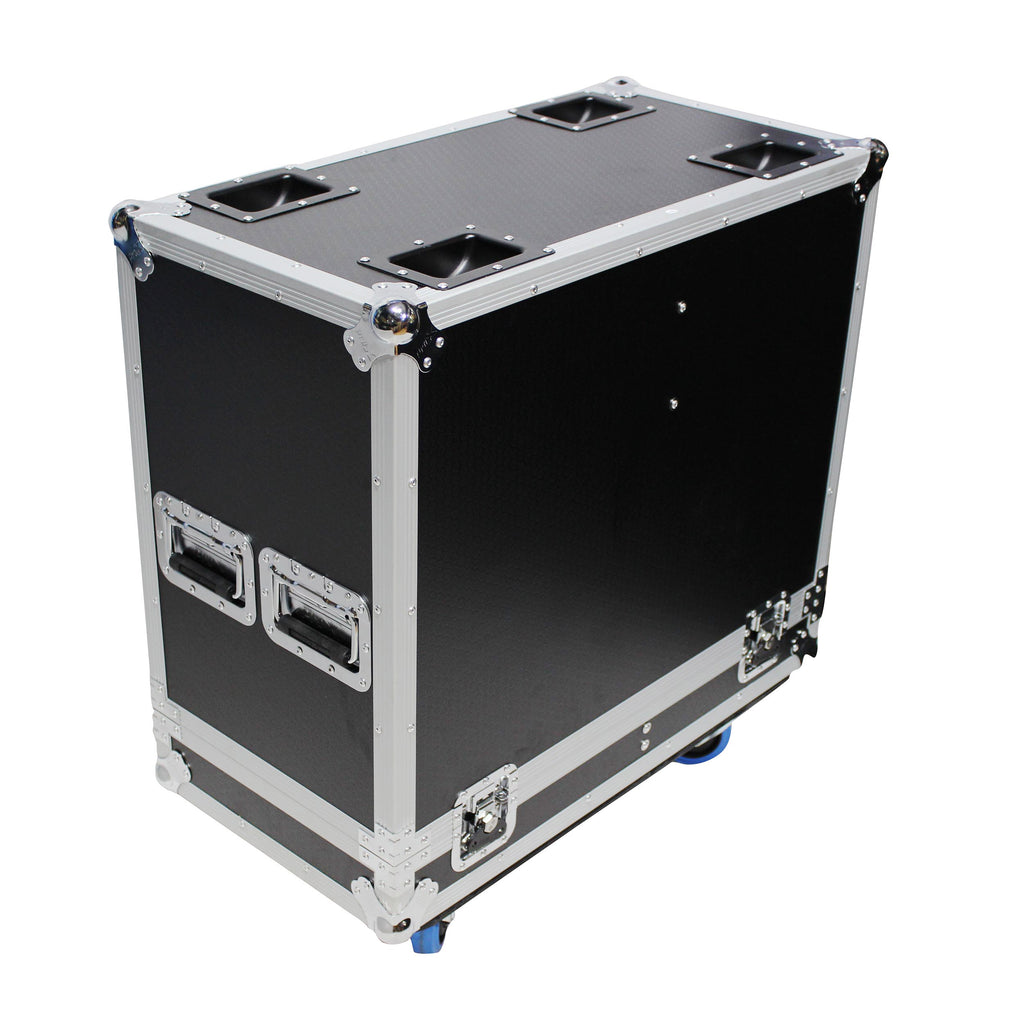 Dual ATA Style Speaker Flight Case for QSC KW122 Speakers Holds 2
