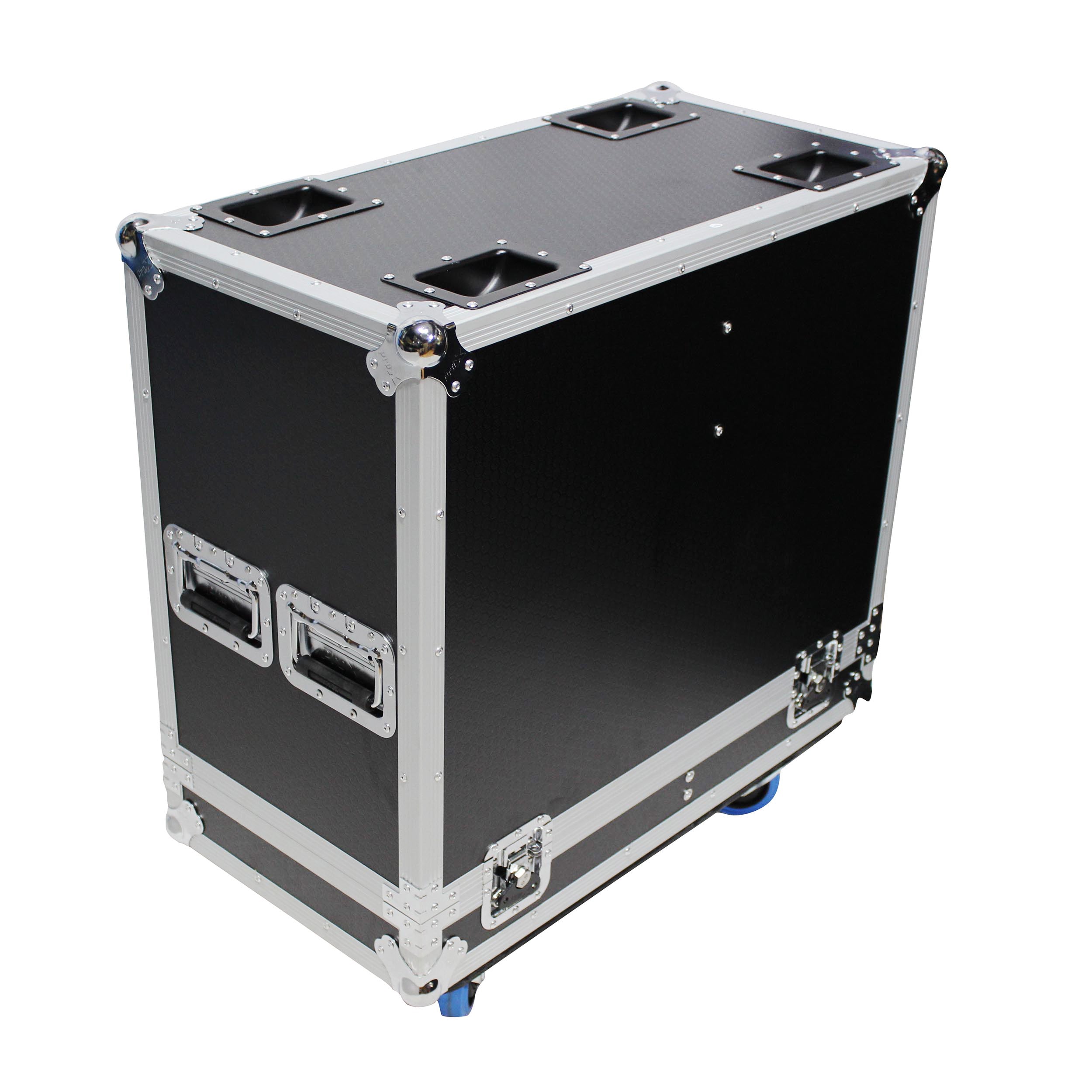 Dual ATA Style Speaker Flight Case for QSC KW122 Speakers Holds 2