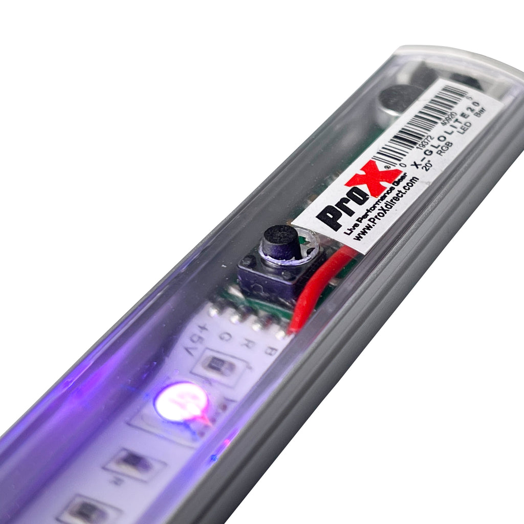 GLOLITE 20" RGB LED Accent Lighting Fixture Aluminum Body RF Remote Controlled USB Powered