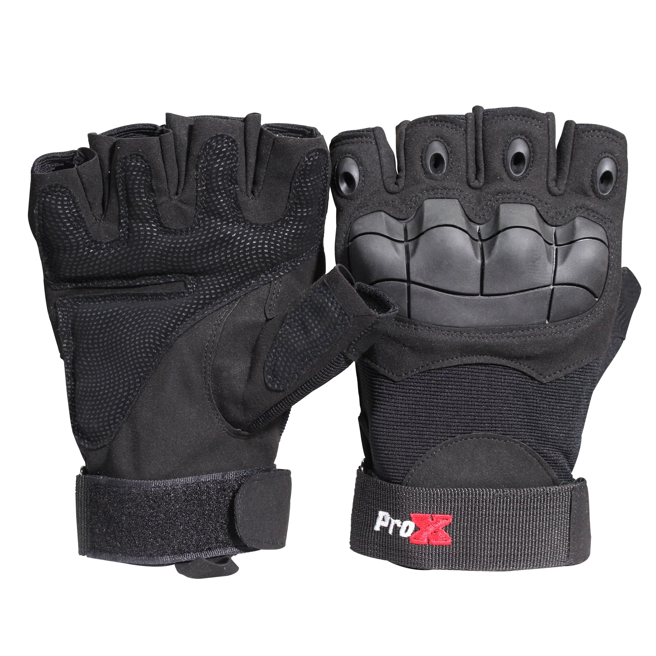 X-GRIPZ Hard Rubber Knuckle  Fingerless Gloves - For Truss and Stage Performance
