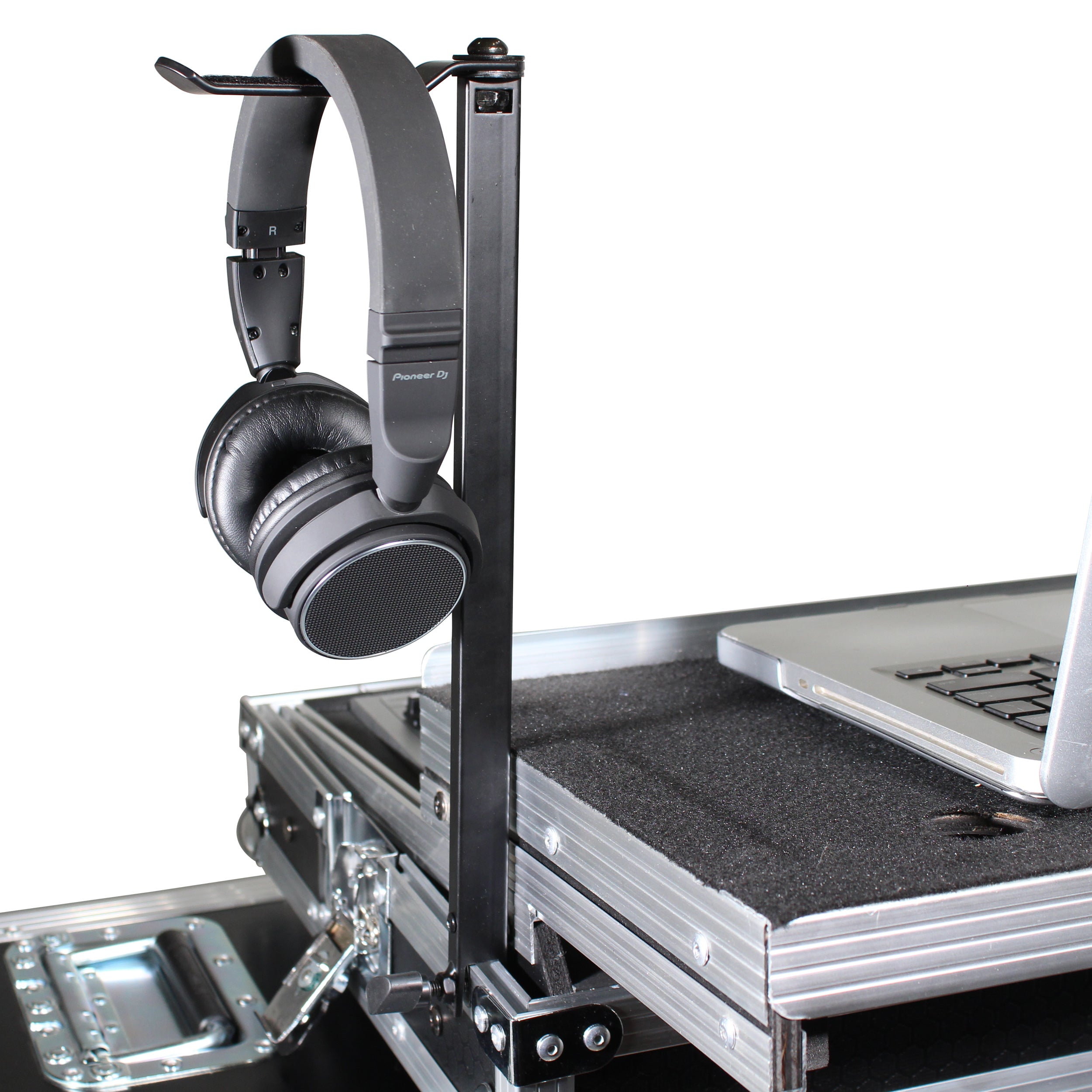 Headphone Pole Stand For Cases 12" Shaft with Rotating Hook