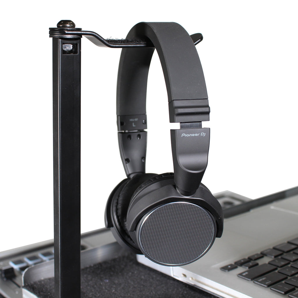 Headphone Pole Stand For Cases 12" Shaft with Rotating Hook