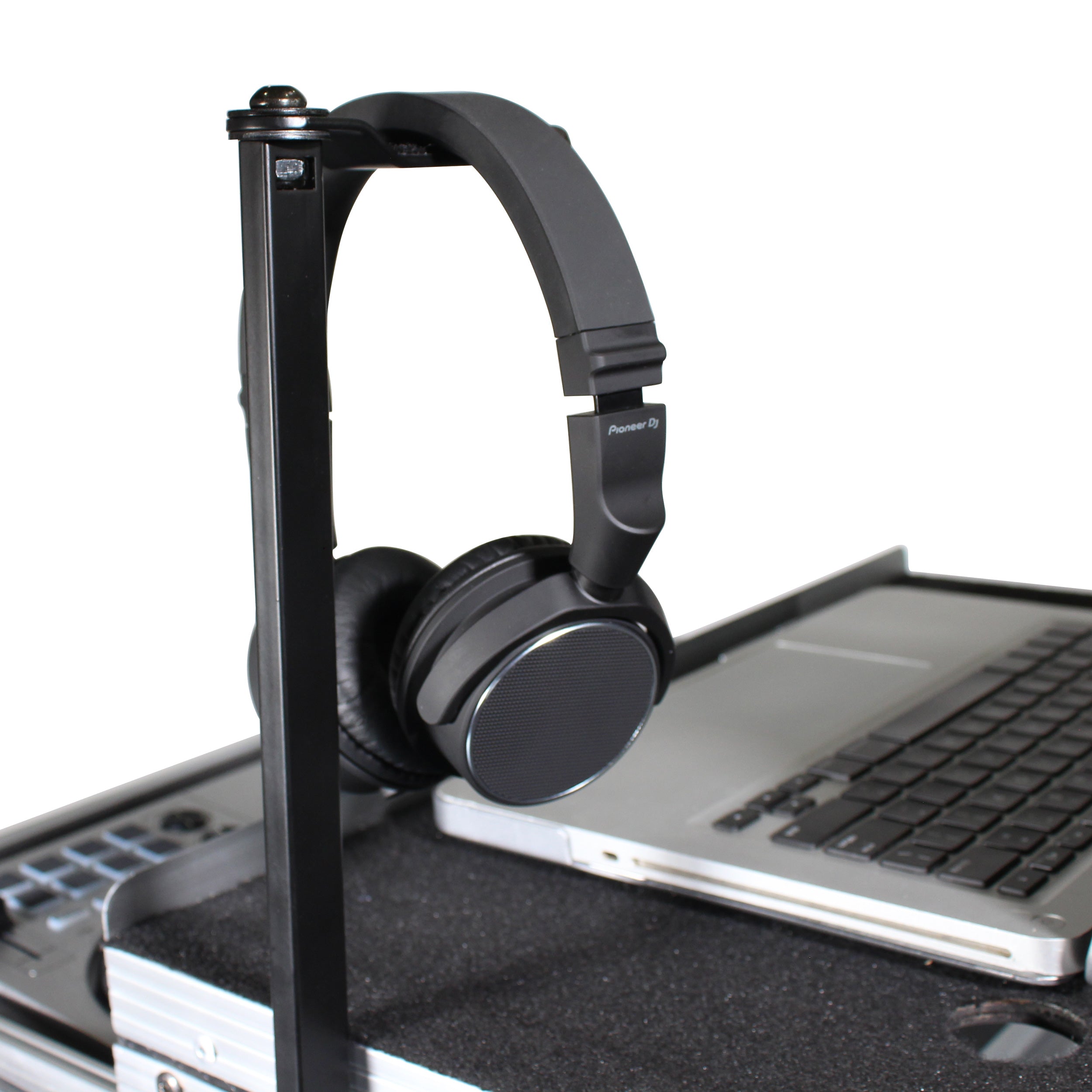 Headphone Pole Stand For Cases 12" Shaft with Rotating Hook