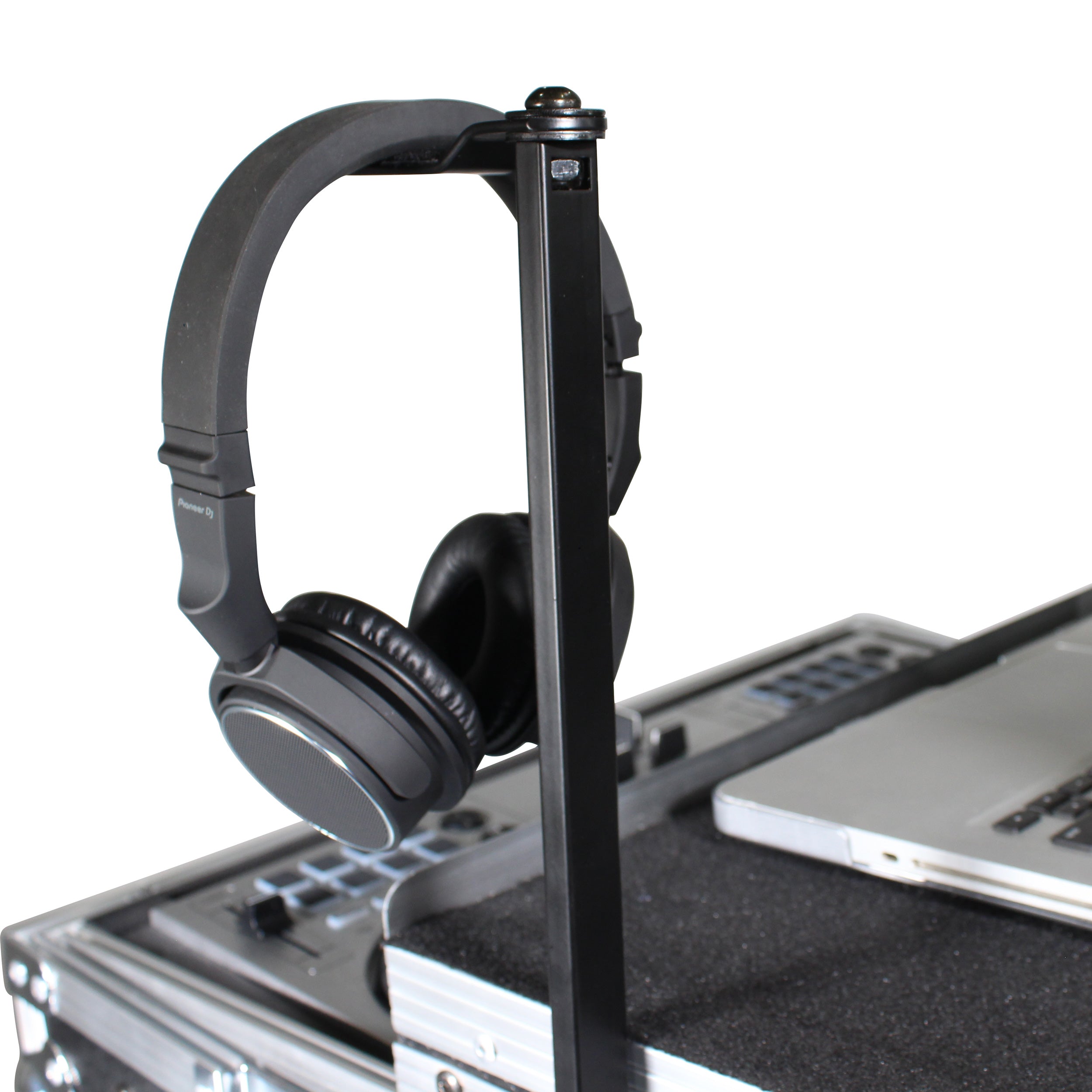Headphone Pole Stand For Cases 12" Shaft with Rotating Hook