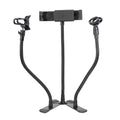 6PCS Mobi Buddy Hands Free Tablet Mobile Device Clip Kit DJ Cellphone holder Selfie Stick Table Stand Tripod Clamp and Case
