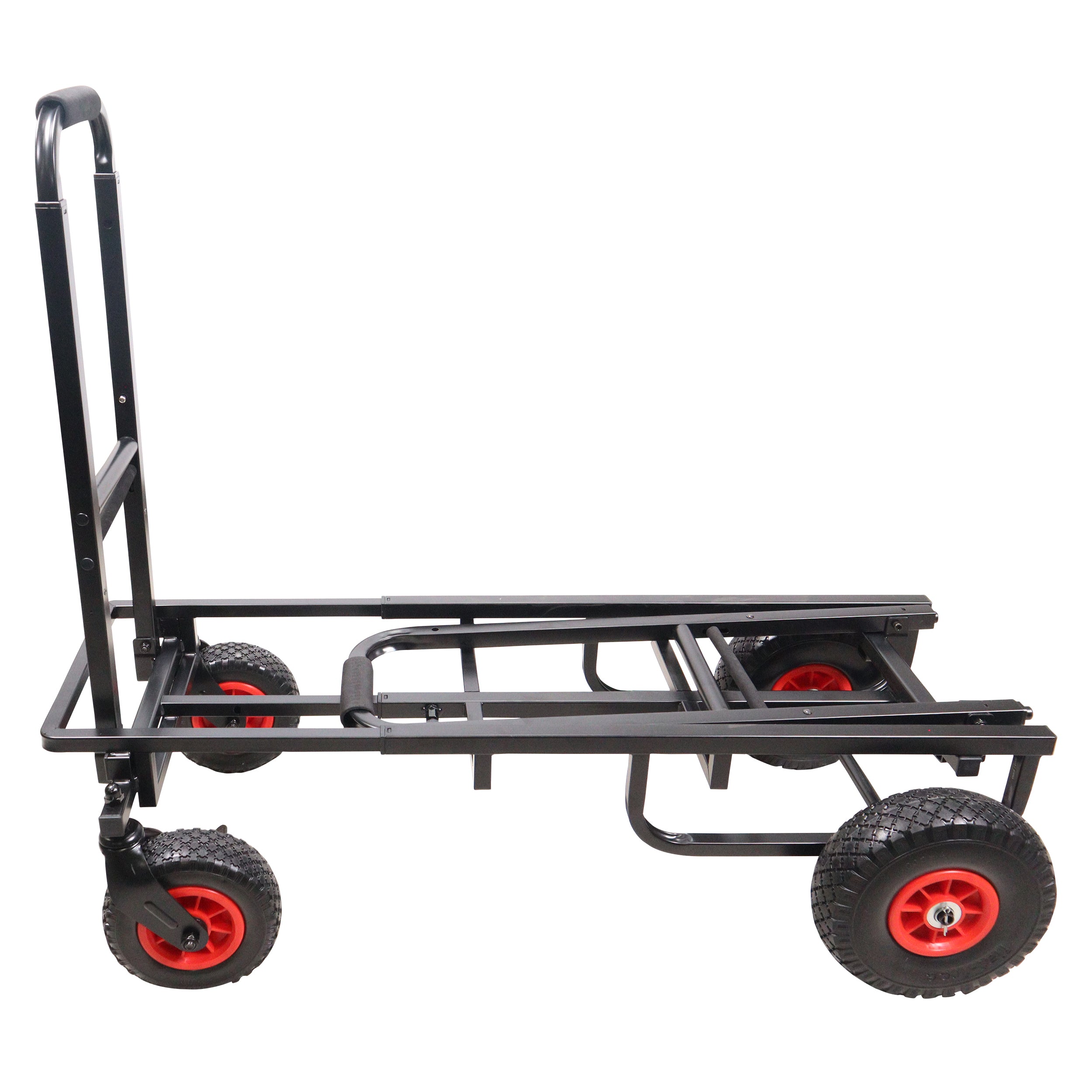 ROLL & RUN Folding 8-in-1 Multi-Cart Rolling Utility Dolly Height Adjustable Rolling Hand Truck