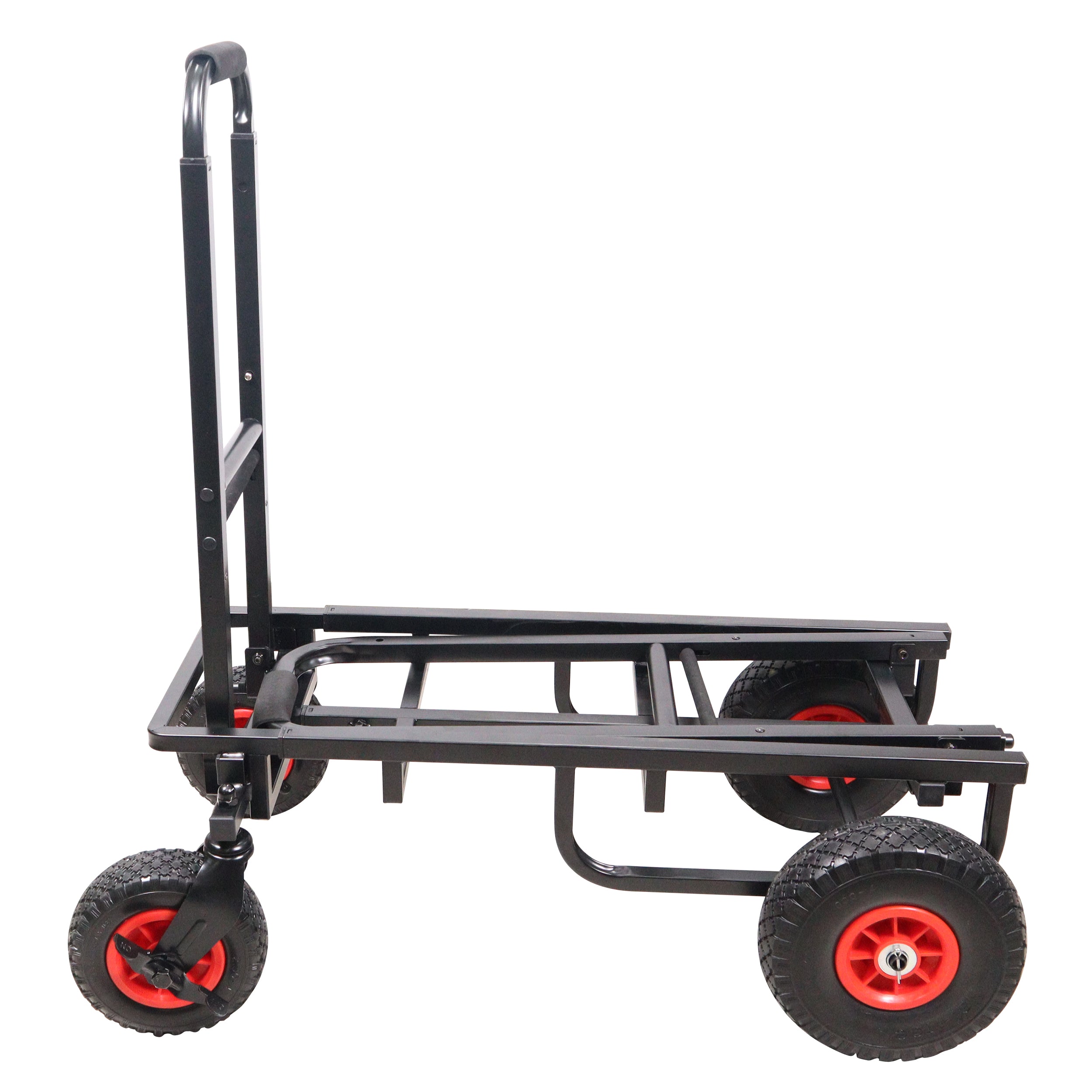 ROLL & RUN Folding 8-in-1 Multi-Cart Rolling Utility Dolly Height Adjustable Rolling Hand Truck