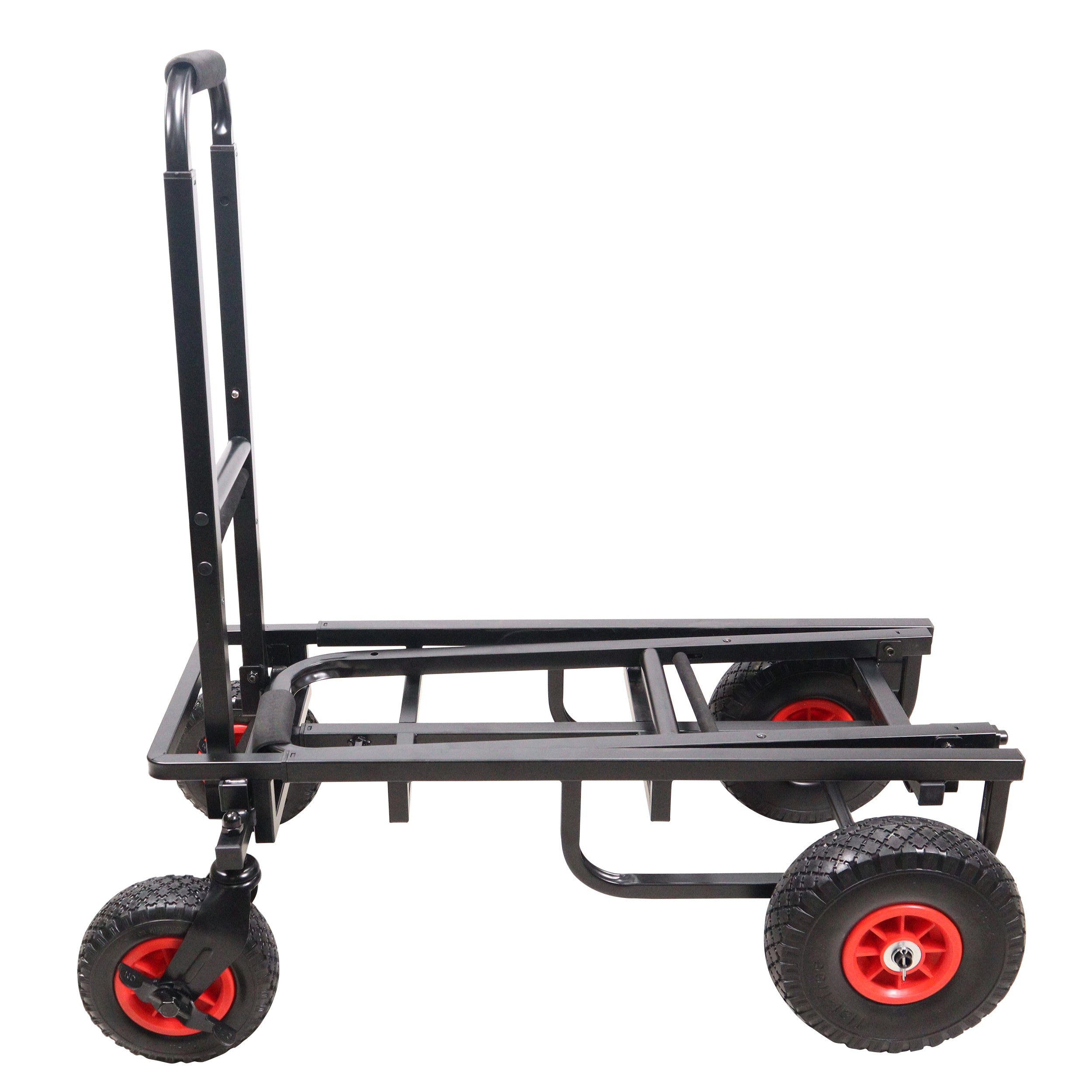 ROLL & RUN Folding 8-in-1 Multi-Cart Rolling Utility Dolly Height Adjustable Rolling Hand Truck