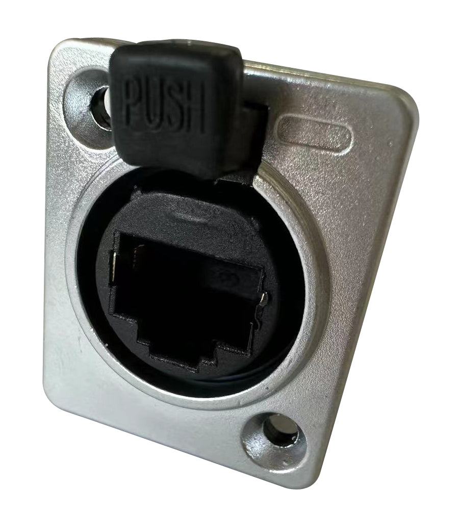 Single Ethernet Feed Through D-Series Panel Mount Jack Pass Through CAT6