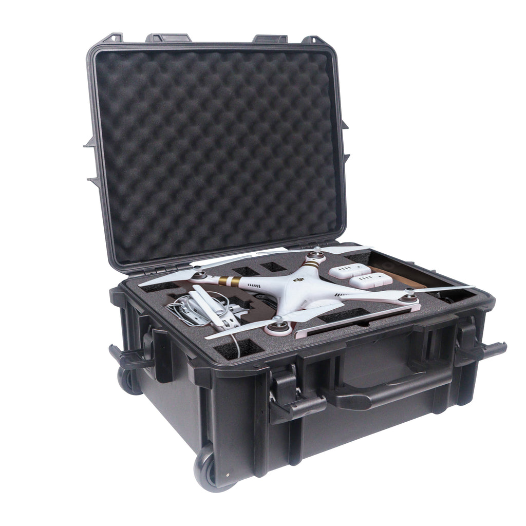UltronX MEDIUM Water Resistant ABS Molded Portable Storage Case for Audio Camera Tactical includes cut pluck foam - 14x19x7.5