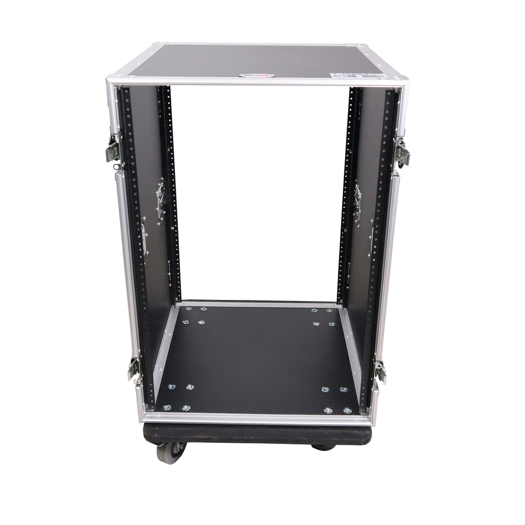 14U Vertical Amp Rack Mount Flight Case with Caster Wheels