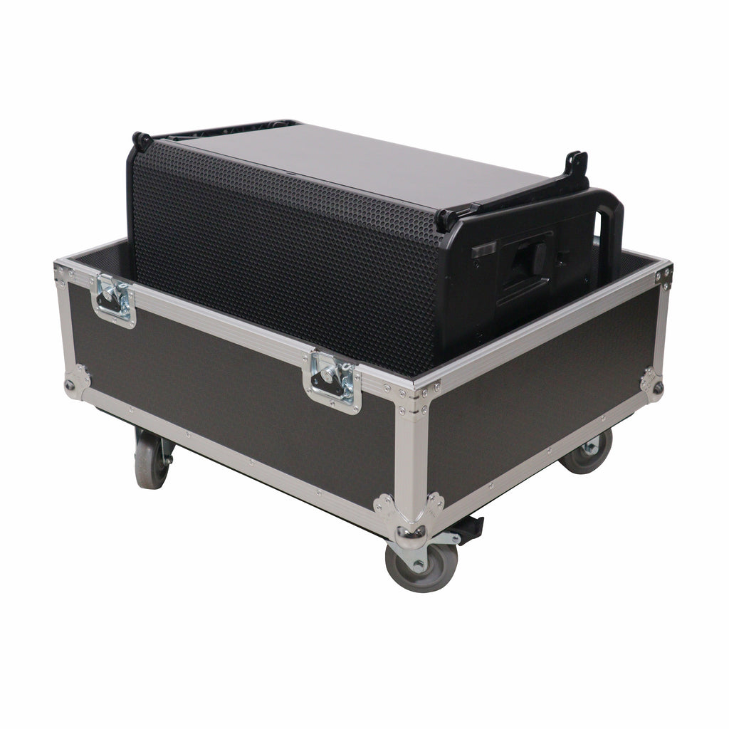 Universal ATA Speaker Flight Case for 2xQSC KLA12 LA112 FBT HORIZON VHA 112SA, Mackie DRM12A and similar sizes 30x26x22 in